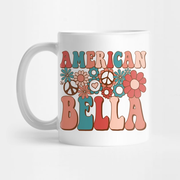 Retro Groovy American Bella Matching Family 4th of July by BramCrye